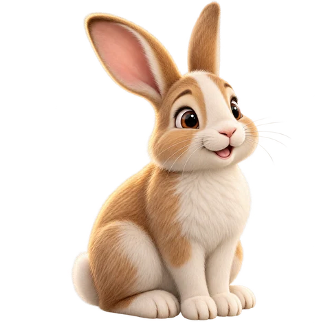 A friendly illustrated rabbit from Sofio.