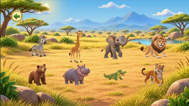 Wild Animals, a still from the gameplay preview. Optional one-time purchase.